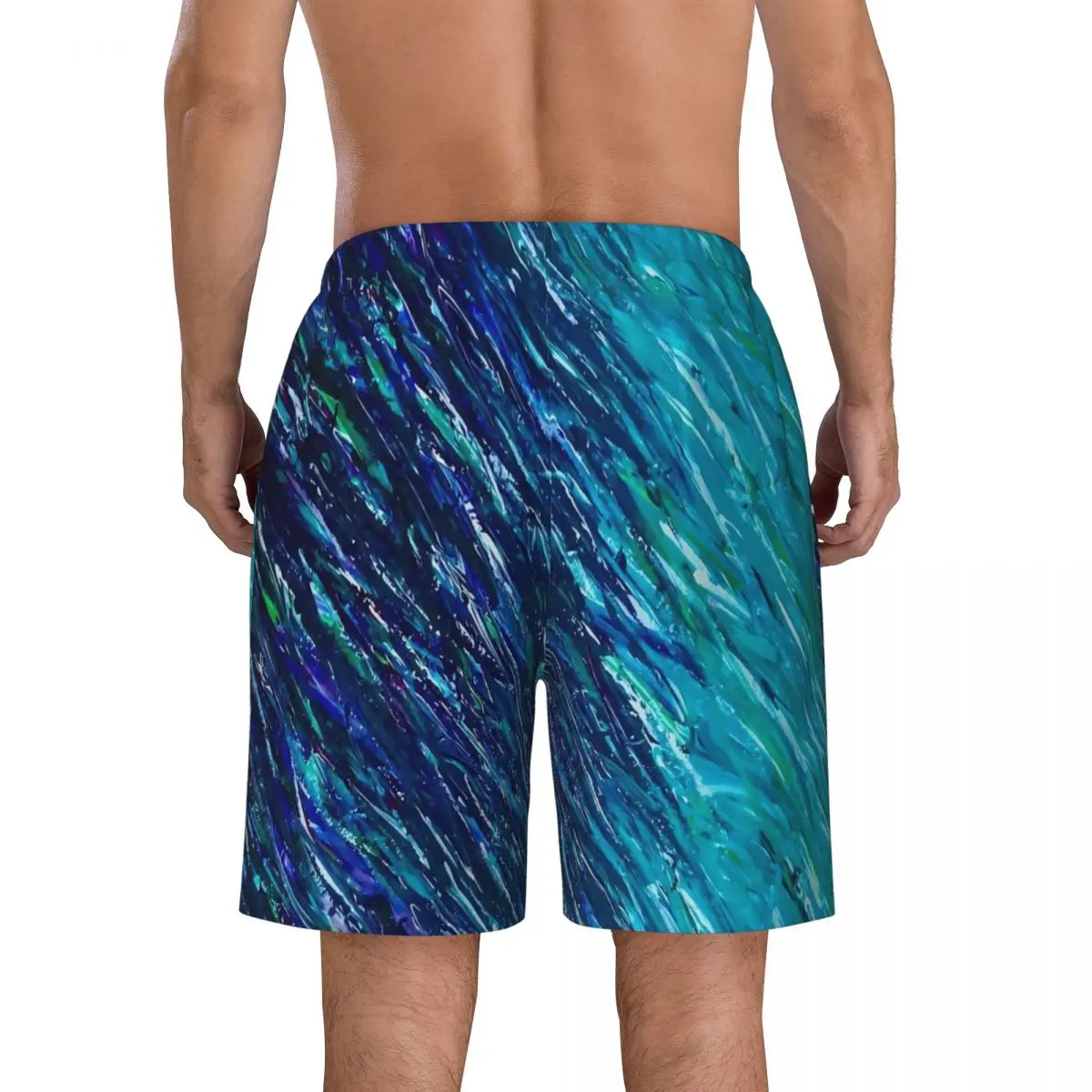 Swimwear Ocean Shallow Water Gym Shorts Summer Abstract Print Classic Beach Short Pants Men Running Surf Quick Dr Swim Trunks