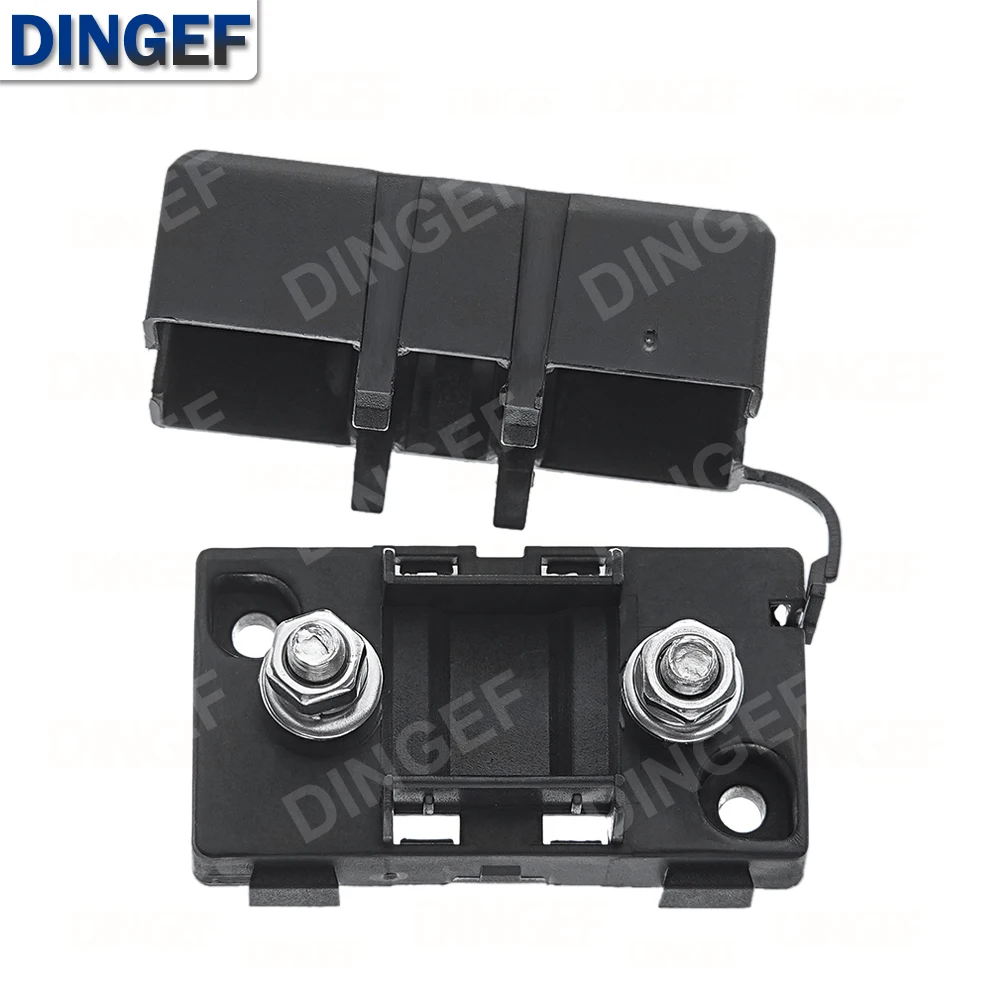 ANS-8 Tipe Steker Garpu Terompet Tempat Sekring 52X27.5Mm Pelat Pengaman Dasar Pembawa Mobil Kotak Sekring Tipe Baut