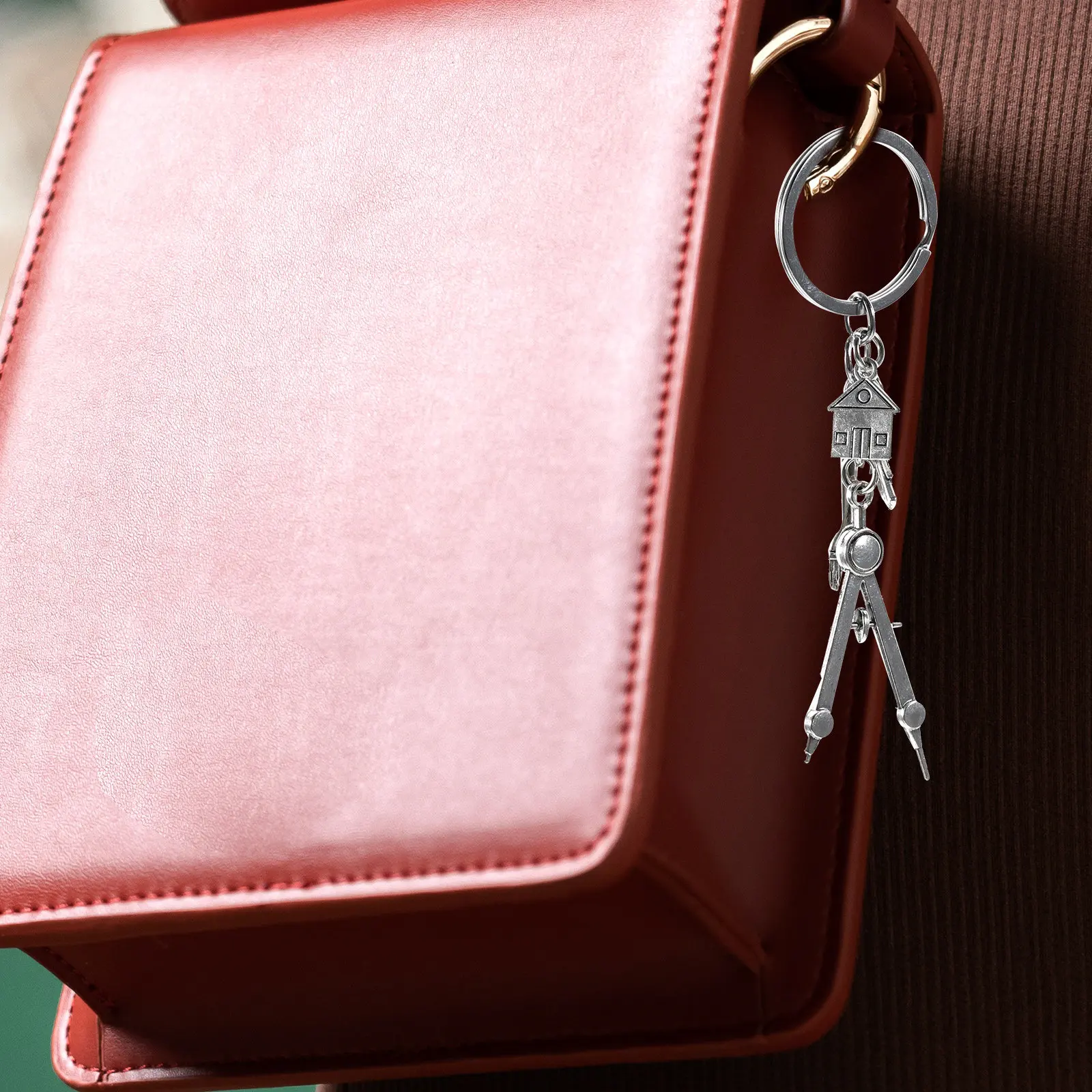 Architectural Engineer Keychain Decorative Key For Keychain For Tote Bag Engineer Purse Charm Handbag Backpack