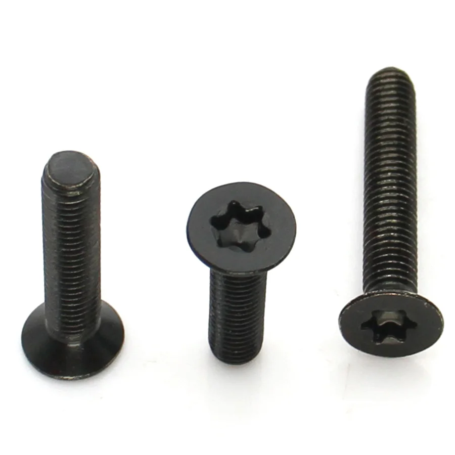5-50pcs M2 M2.5 M3 M4 M5 M6 M8 Black 304 Stainless Steel Zinc Plated Six-Lobe Flat Countersunk Head Torx Recessed Machine Screws