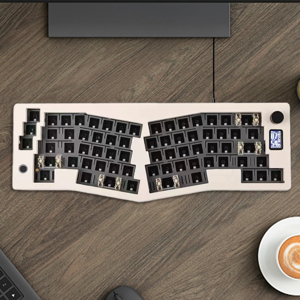 ABM066 Hot Swappable Mechanical Keyboard VIA-programmable BT/2.4Ghz Wireless /Type-C Wired for Windows/ Macos/Ios/Android