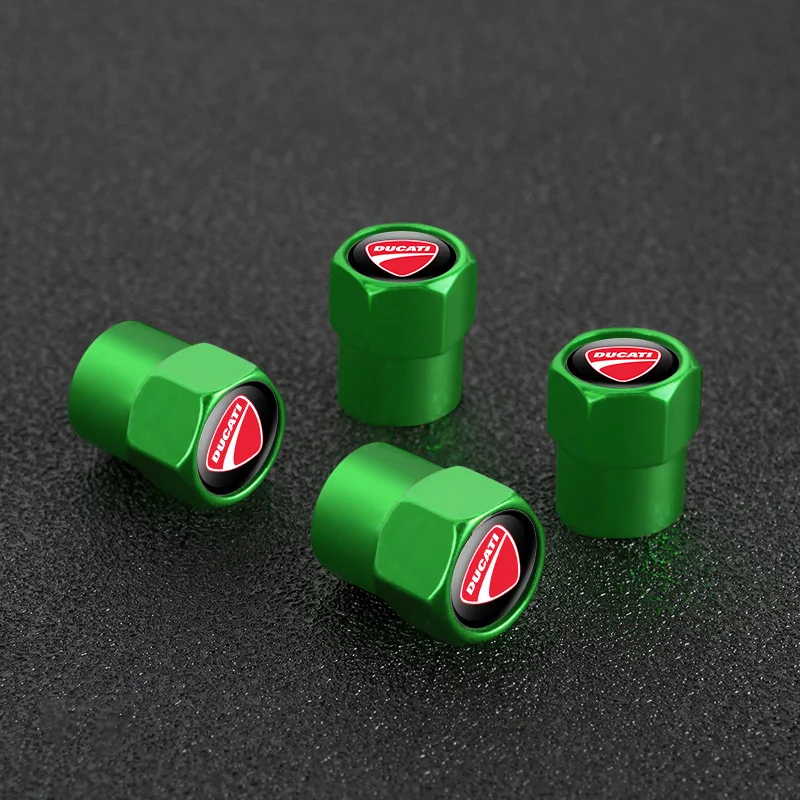 4PCS Aluminum Car Dustproof Cap Tire Wheel Stem Air Valve Cap for Ducati Monster Panigale Diavel Superleggera Scrambler 950 959