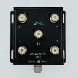 AT-14 4-Way Coax Remote Antenna Switch, Convenient Switching, 1.8MHz-60MHz 500W PEP