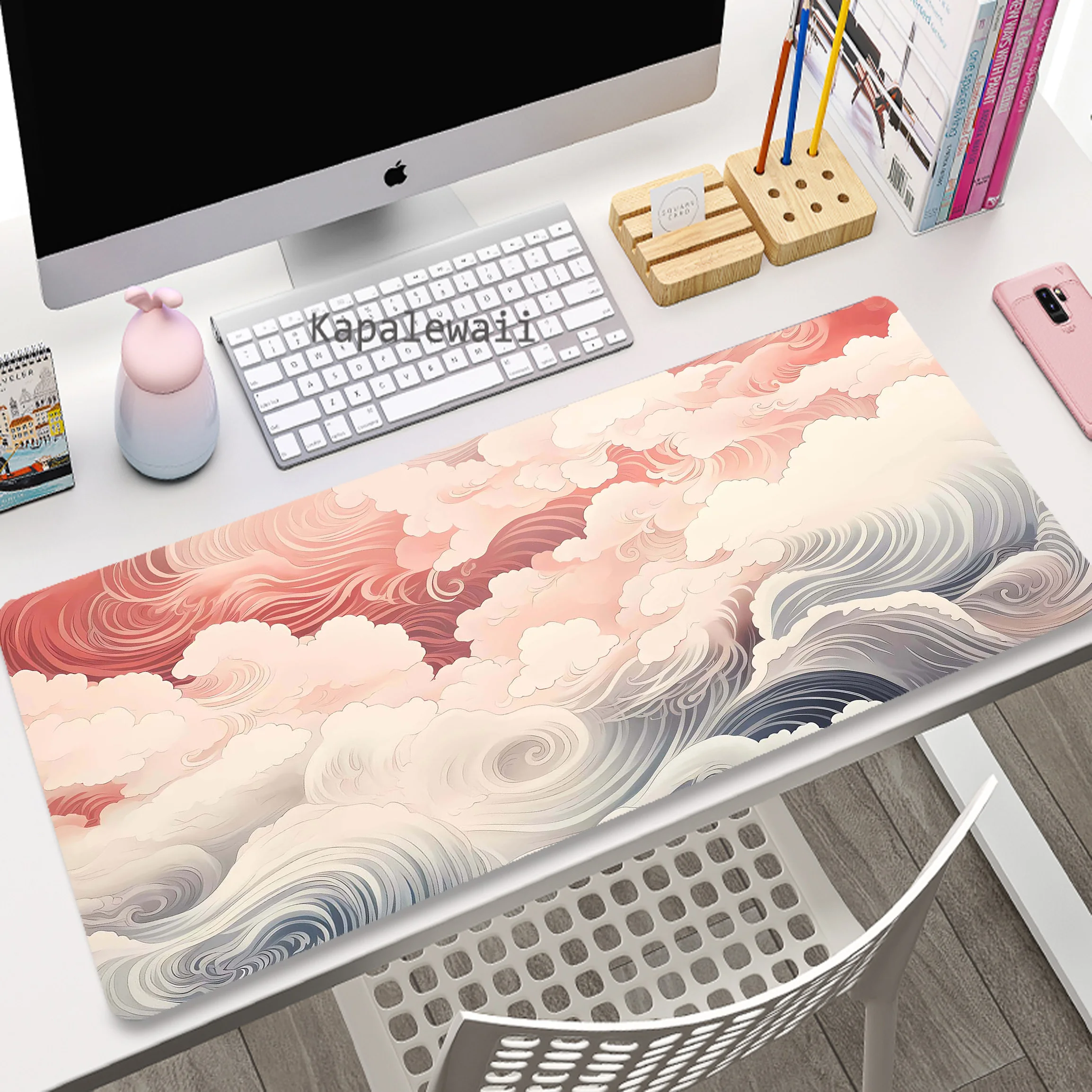 

Japanese Great Wave Off Mouse Pad Gaming Mousemat Large Desk Mat Pc Gamer Accessoires Mousepad Speed Keyboard Pads XXL 90x40cm