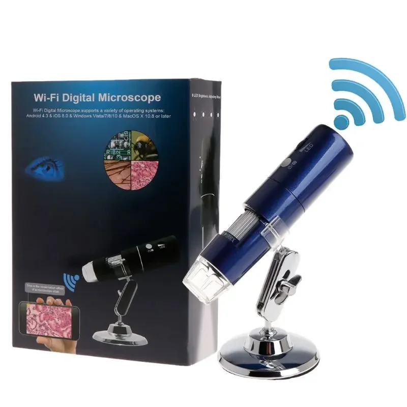 Newest 1000x WIFI Digital Microscope Magnifier Camera 1080P USB 3 Colors 8 Led for IPhone Android Phone Repair