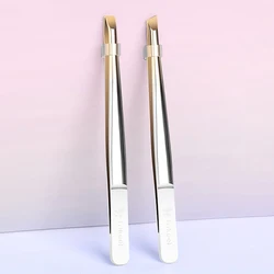 Stainless Steel Flat/Slant Tip Multifunction Tweezer Eyebrow Tweezer Face Hair Removal Make Up Tool False Eyelashes Tweezer Tool