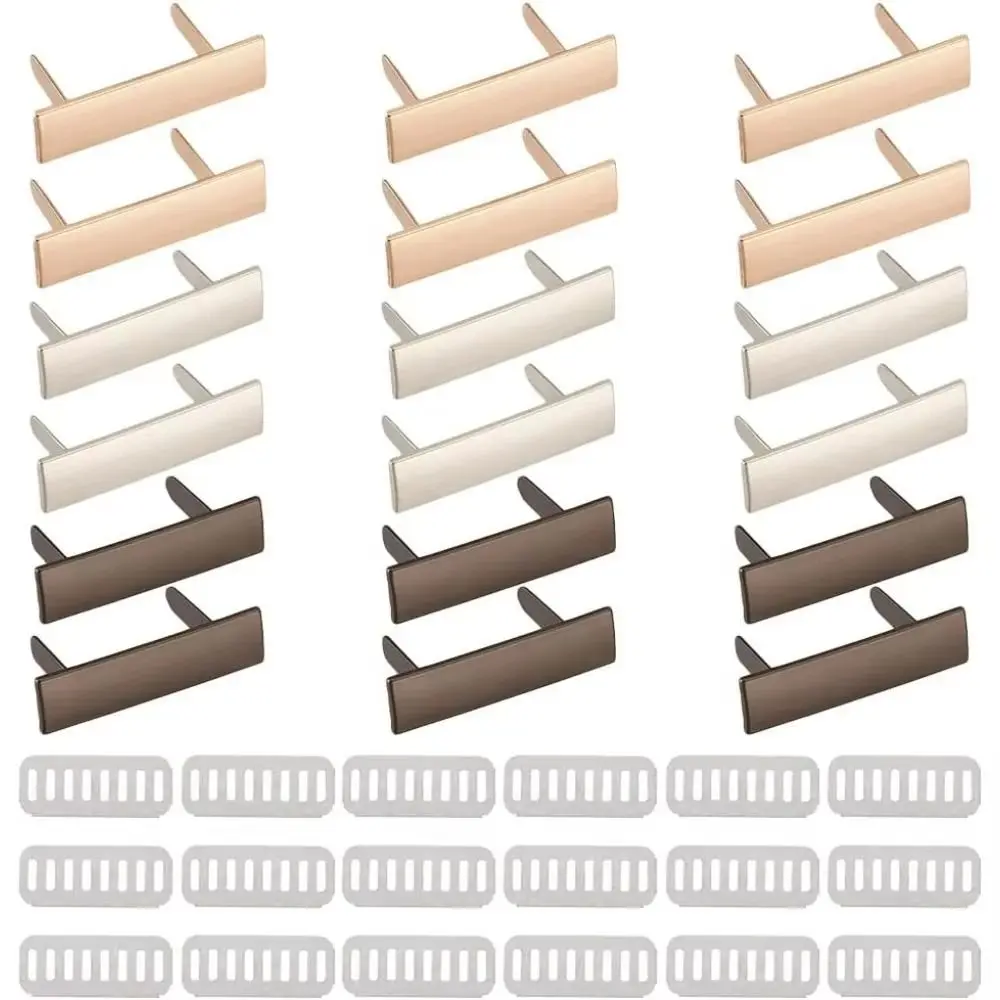 10pcs Handmade Blank Metal Stamping Blanks Metal Alloy DIY Personalized Name Labels Rectangular Jeans Labels Luggage view 2