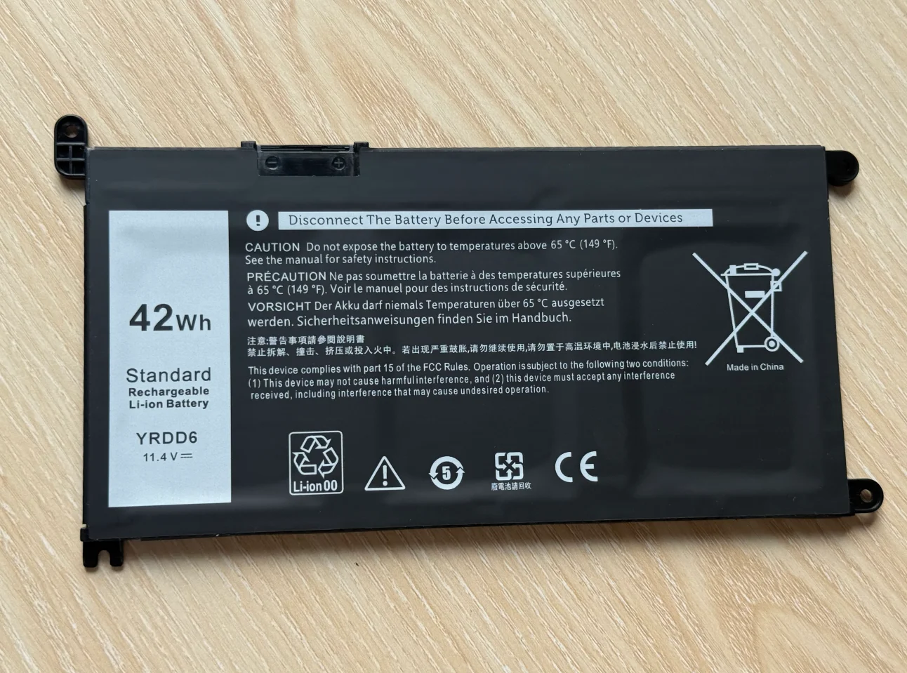 YRDD6 노트북 배터리 델 래티튜드 3300 3401 3379 보스트로 3491 3501 3590 3490 3591 5490 5581 5481 3400 3401 3405 3500 42Wh