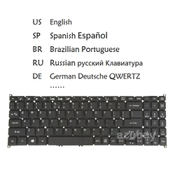 Laptop Keyboard For Acer Aspire A315-23 A315-23G A315-35 A315-43 A315-57 A315-57G A315-58 US Spanish Russian Portuguese German