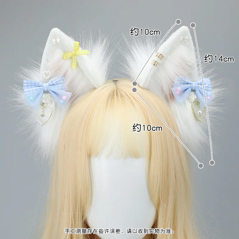 Simulated Bow Knot Plush Hairband Fashion Cosplay Masquerade-Party Costume Hair Halloween Decoration Gift Accessories