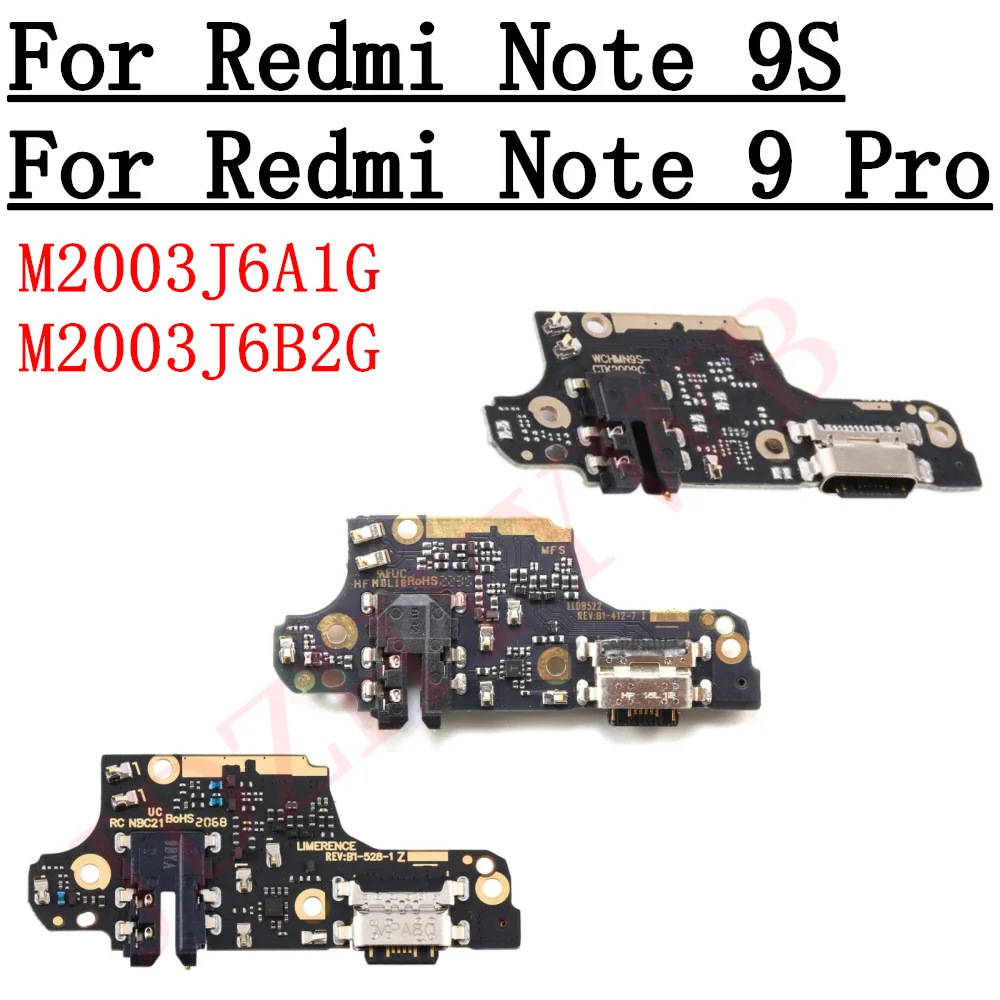 For Xiaomi Redmi Note 9 Pro USB Charge Port Jack Dock Connector Charging Board For Redmi Note 9S Motherboard Flex Cable