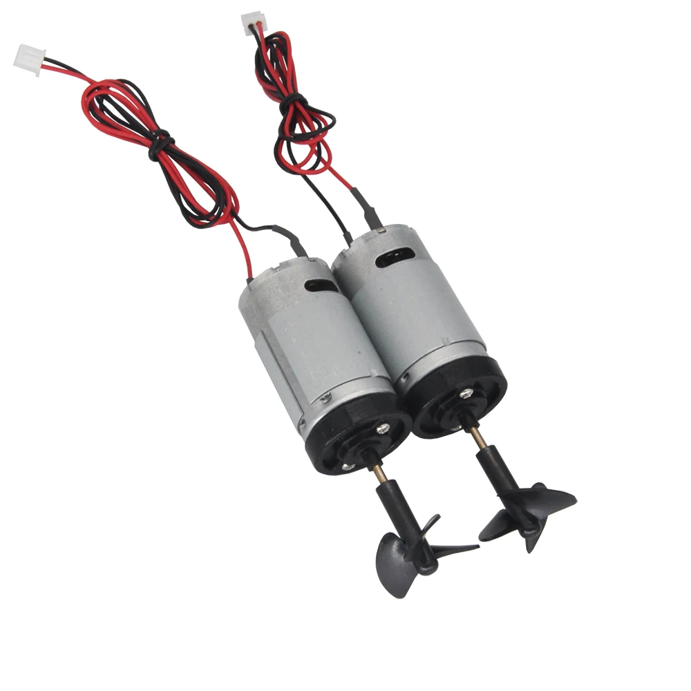 Propulsor submarino 7,4 V 8,4 V 390 Motor de barco incorporado con junta impermeable hélice de 3 aspas para cebo de pesca de barco RC