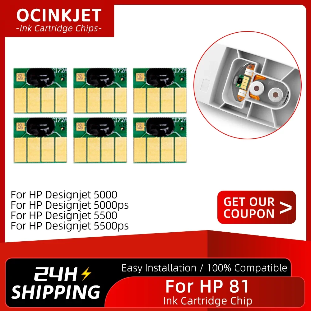 

For HP 81 Ink Cartridge Chip HP81 For HP Designjet 5000 5000ps 5500 5500ps Printer C4930A C4931A C4932A C4933A C4934A C4935A