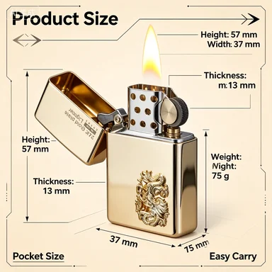 Genuine Zoro  Grinding Wheel Lighter 12 Zodiac Signs 24K Gold Plated Light Luxury High-end Gift for Boyfriend's Birthday Gift