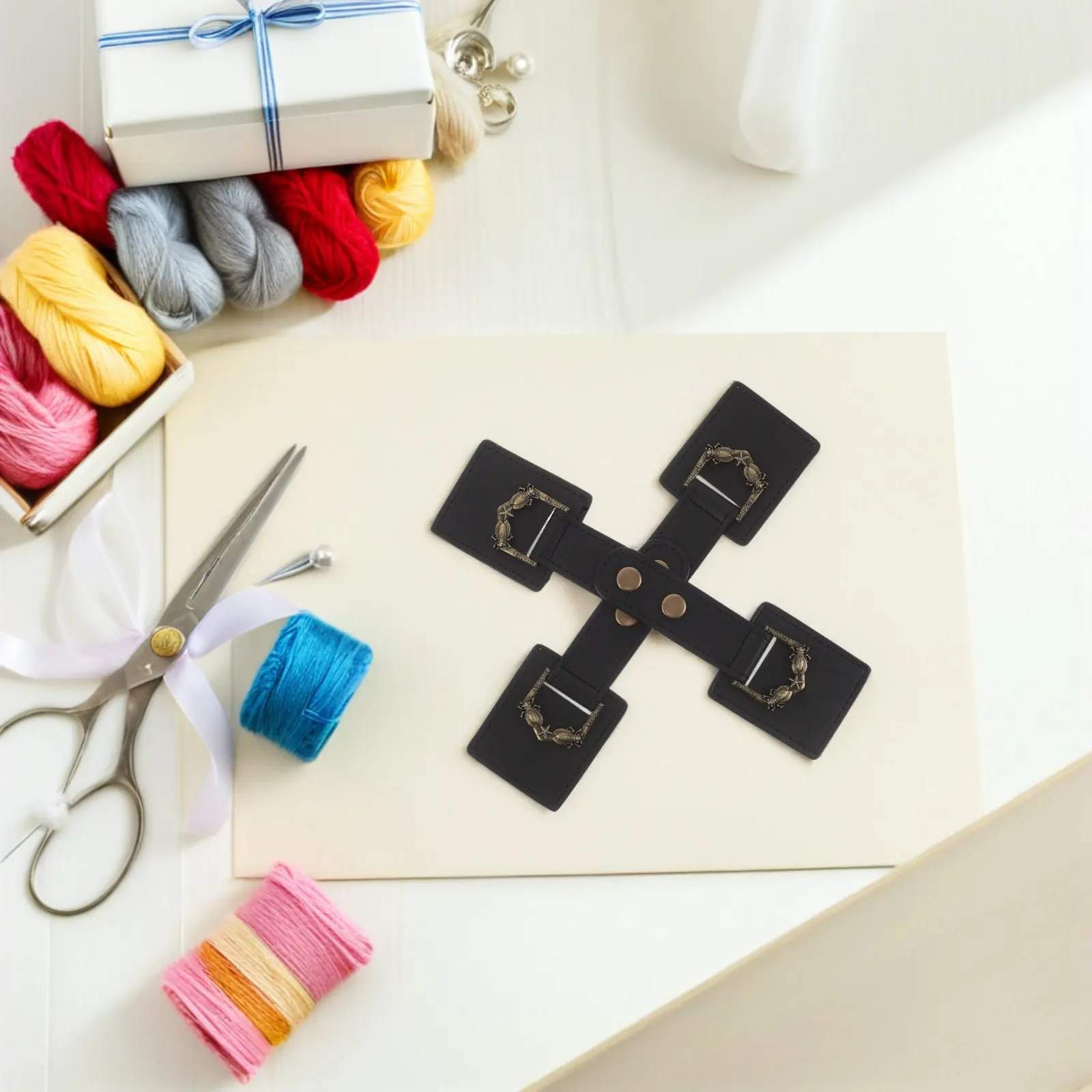 

2 пары декоративных металлических застежек-тогглов из ПУ для пиджаков и костюмов