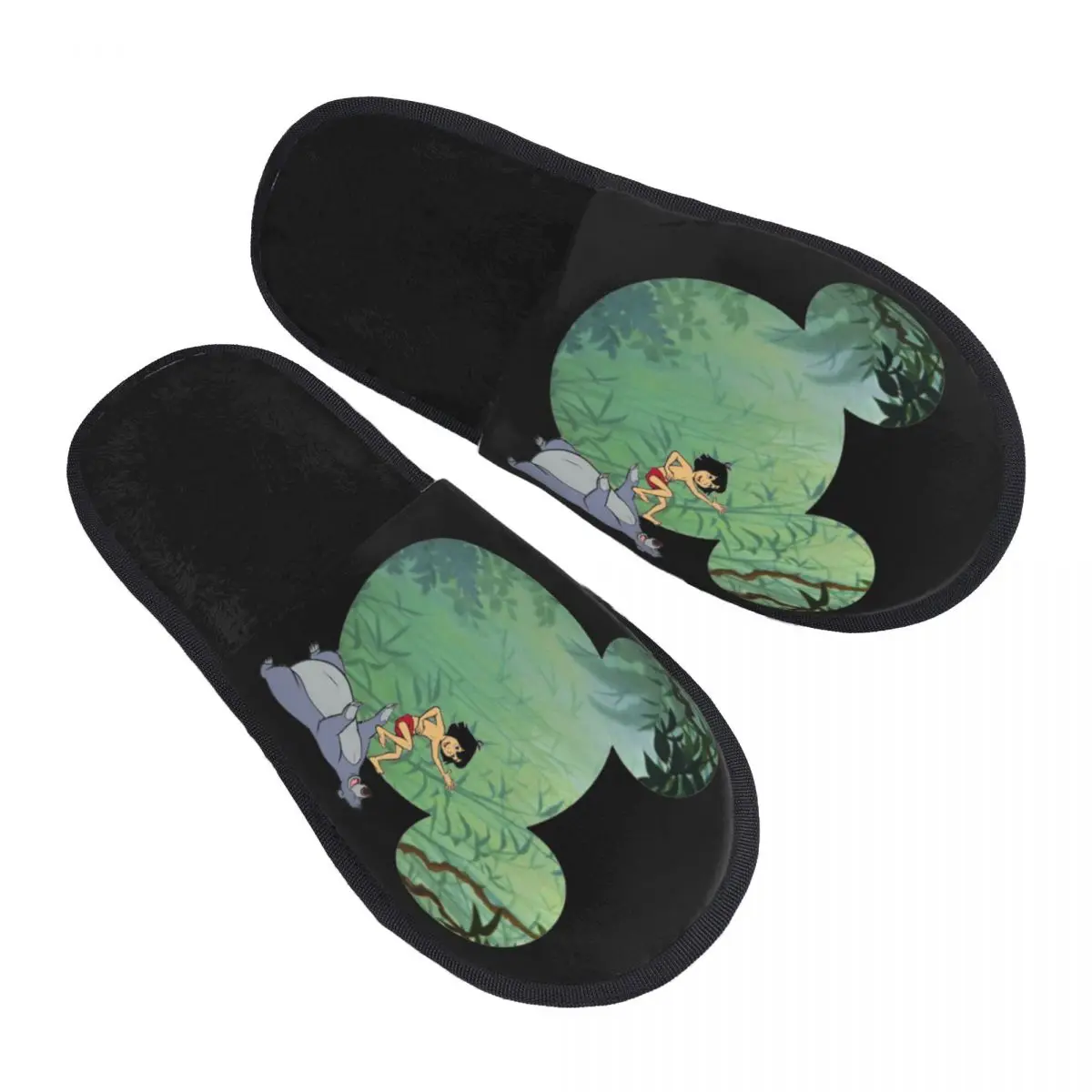 Pantuflas Personalizadas de Baloo de El Libro de la Selva para Dormitorio, Pantuflas de Casa para Mujer
