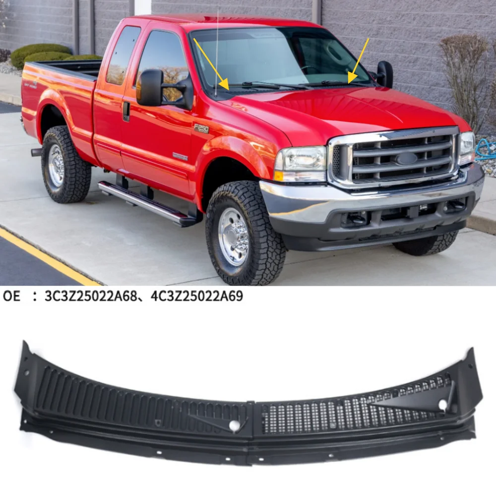 1 Pair For 1999-2007 Ford F250 F350 F450 hood wiper water guide cover 3C3Z25022A68 4C3Z25022A69