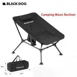 Naturehike Blackdog Camping Chair Ultralight Moon Recliner Foldable for Outdoor Fishing Travel Picnic Portable Chair With Pillow