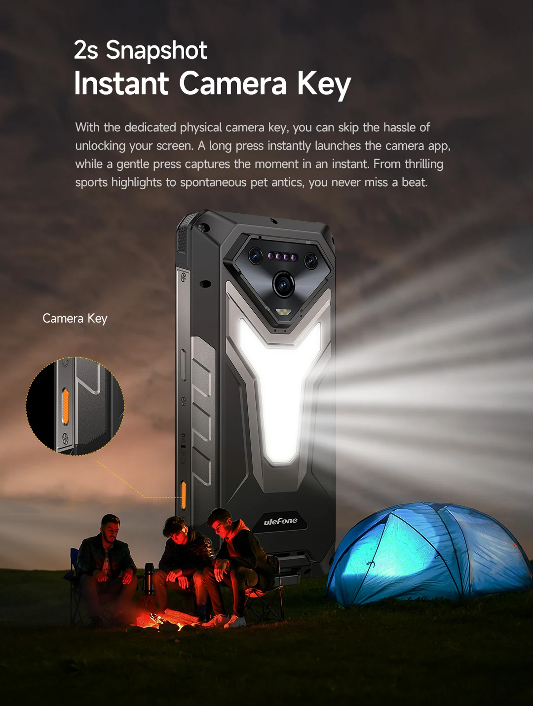 Ulefone Armor 34+ 5G Rugged Phone Smartphone Android 15 25500mAh 66W Up to 32GB+512GB 6.95" 120Hz Display Versatile LED Light