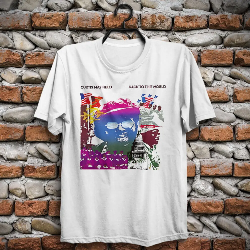 Regreso al mundo Curtis Mayfield Funk camiseta clásica Future Shock Keep on Trippin