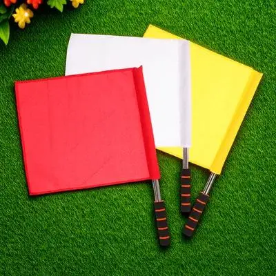 

3pcs Sports Signal Flags Referee Handheld Racing Traffic Flags For Football Horse Training Conducting Waving Lightweight