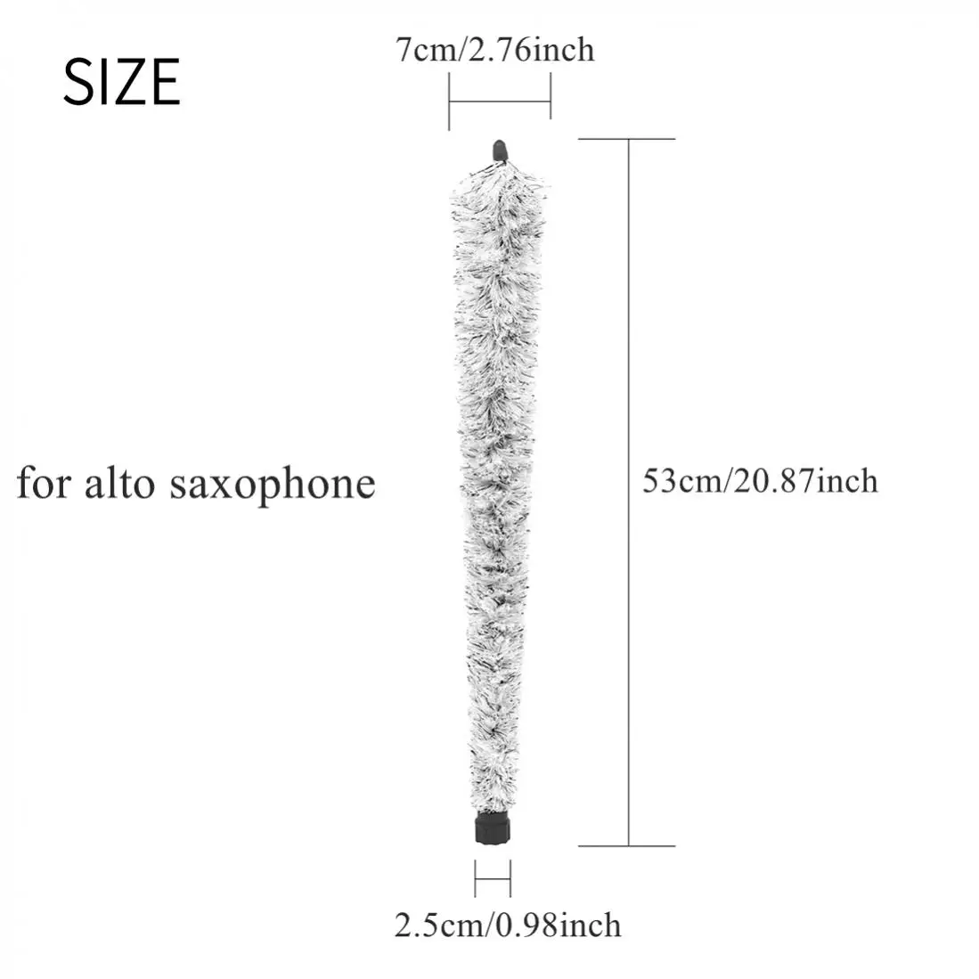 Soft Pure Cotton Thread Alto Saxophone Cleaning Brush, Ultra Absorbent Cotton Sax Pad Saver Cleaners