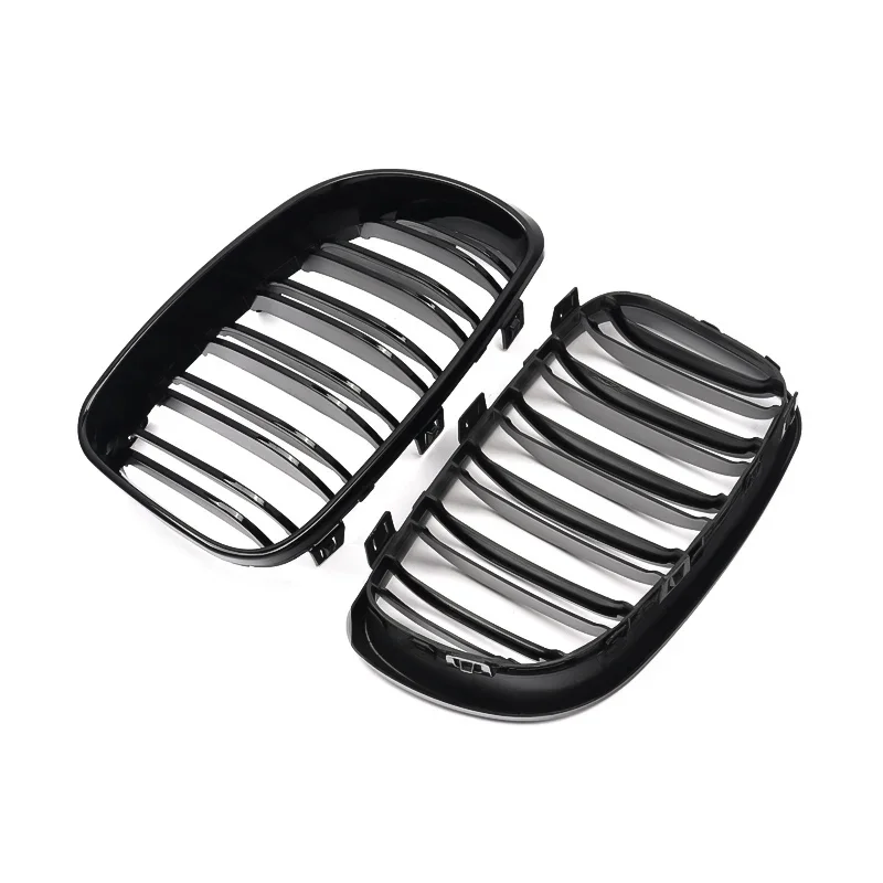 Car Front Grills Kidney For BMW 1 SERIES E81 E82 E87 E88 5DR 3DR Glossy Black Kidney Grilles Dual Slat 2007-2013