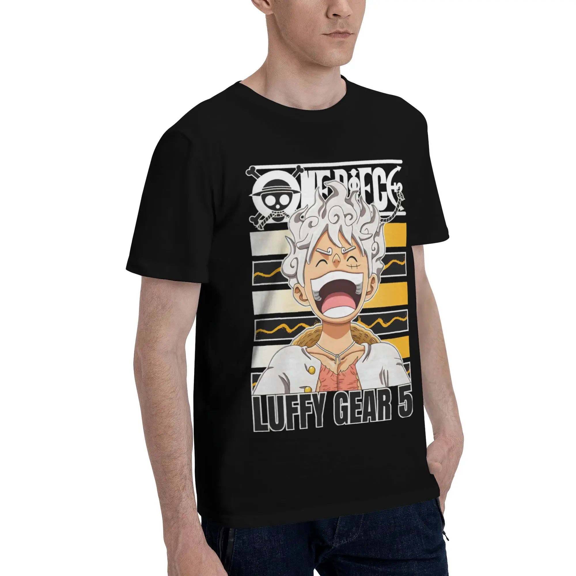 joyboy Men's T Shirts Luffy  Crazy Tees Short Sleeve Crew Neck 100% Cotton Classic Clothes T-Shirt