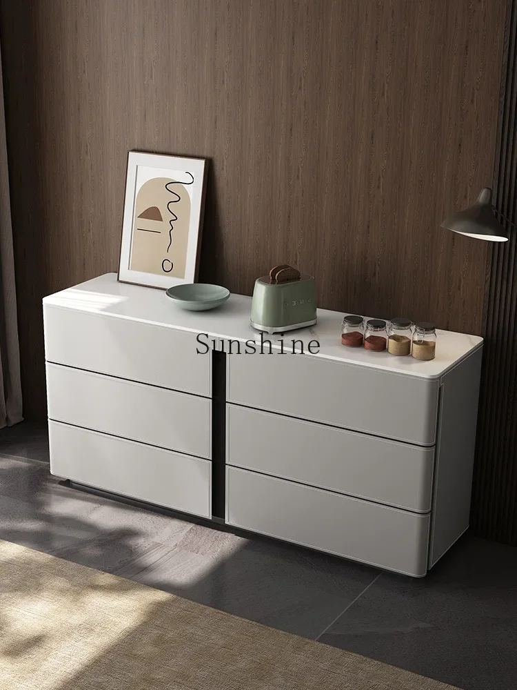 

Small and large apartments, simple household living room, integrated side cabinet against the wall FT