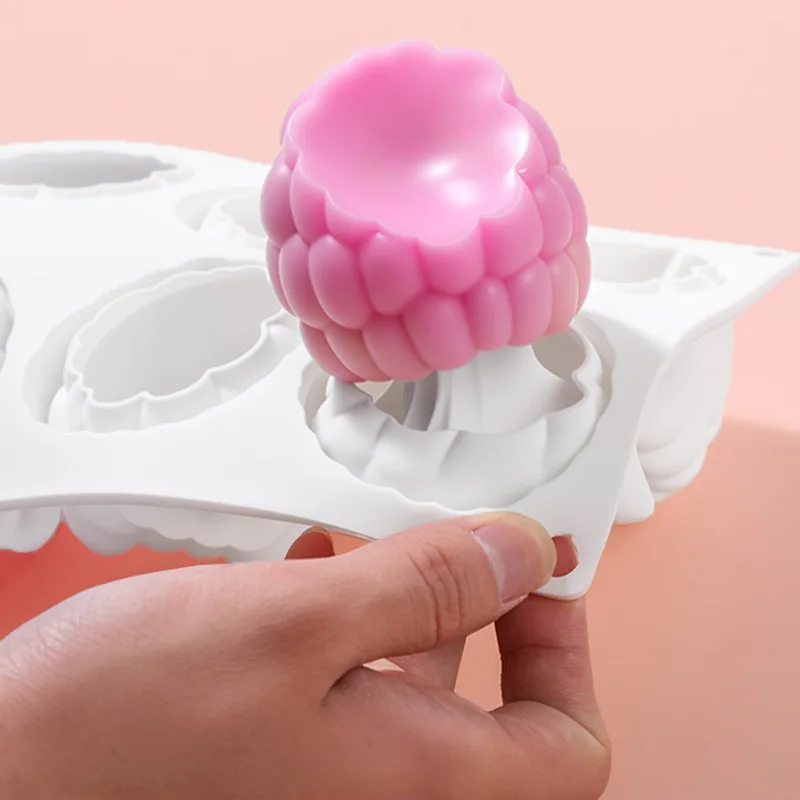 Food Grade Silicone Cake Mold Raspberry Design 6/24-Cell Mousse Chocolate Dessert Baking Tools Kitchen Supplies view 2