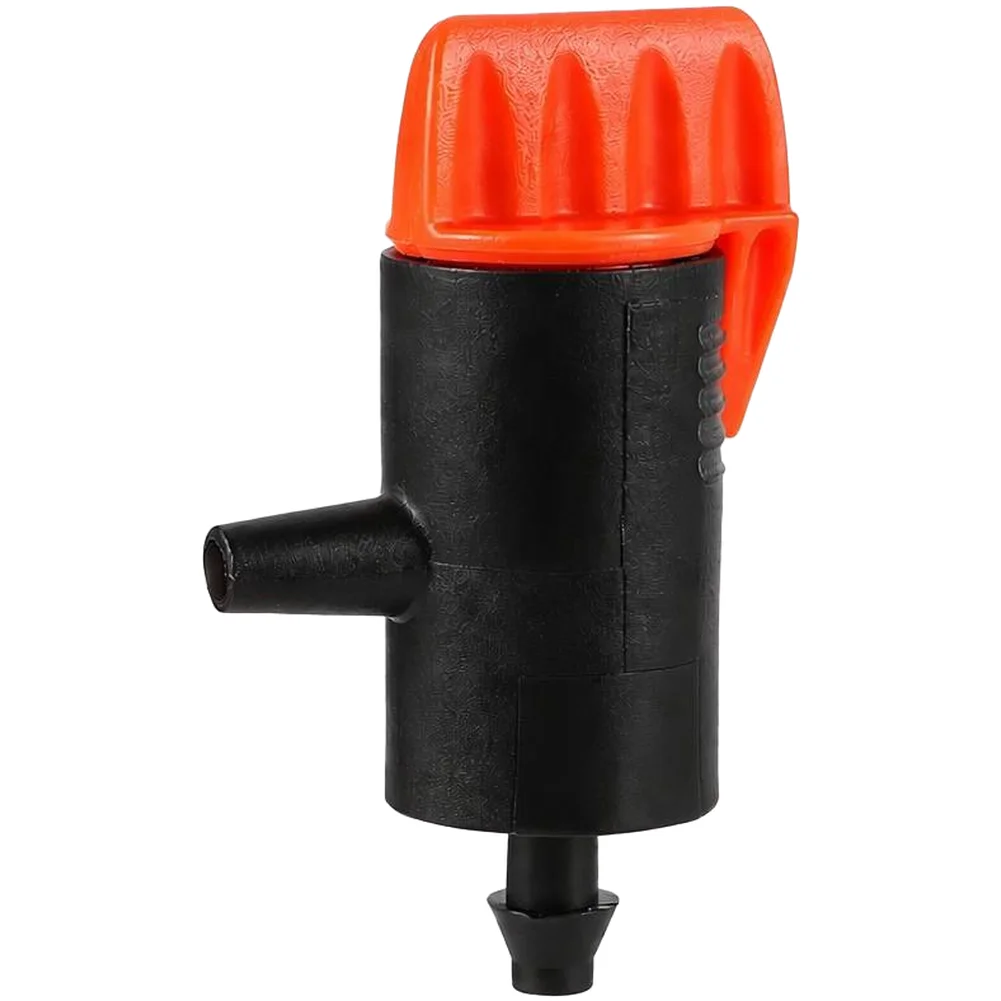 Flow Adjustable Drip Emitter with Self Cleaning Capability for Low Maintenance for Drip Systems in Outdoor Gardens
