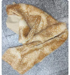 Flannel Fabric Sika Deer Pattern Leopard Spotted Hair Fabric Handmade DIY