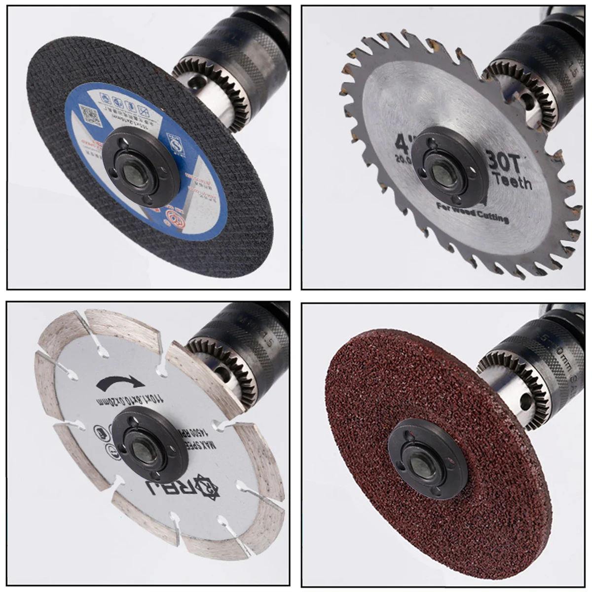 

4Pcs Angle Grinder Wrench Carbon Steel Durable Set 125mm Includes 2 Spanners Upper Lower Gaskets for Grinding Disc Fixing