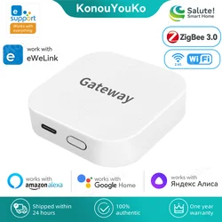 Tuya Zigequation-airies de passerelle intelligent 3.0, RJ45, filaire, commande vocale, fonctionne avec Alexa Google Home Assistant, application Smart Life
