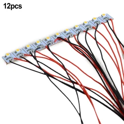 12 X Pre-Wired Warm White 12V LED Building Interior Lighting With Wires Model Railroads  Long Life LEDs Drop Shipping