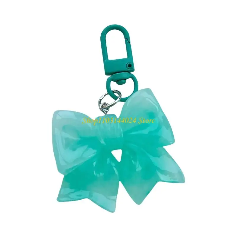 N5KE Elegant Crystals Clear Keychain Unique Bowknot Tie Styles Present Addition