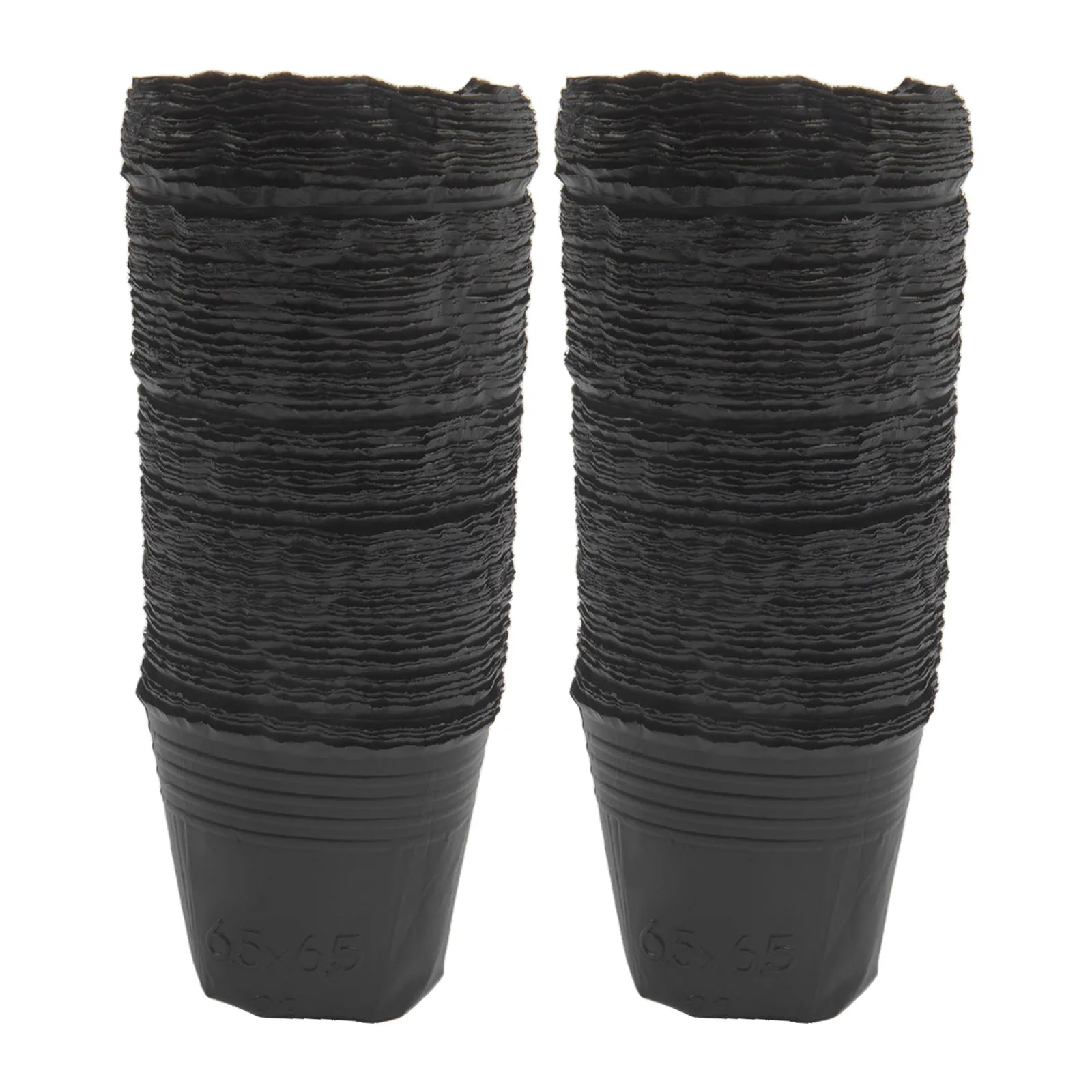 100pc Lightweight Plastic Pots for Garden Plants with Hollow Bottom Construction to Aid Drainage and Oxygen Flow