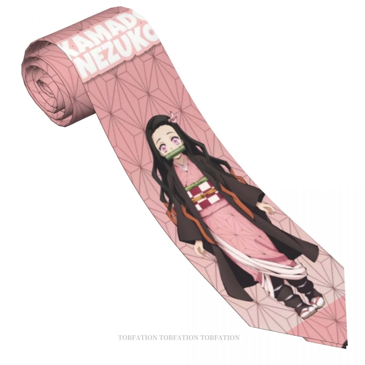 Demon Slayer Kimetsu no Yaiba KAMADO NEZUKO cravatte da uomo stampate in 3D Hip-Hop Street Business accessori per camicie per feste di matrimonio