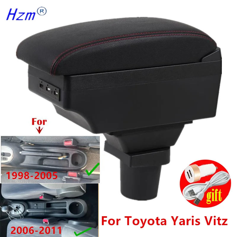 トヨタヤリスヴィッツ-5dr-ハッチバック車のアームレストボックス-1998-2011-2005-2006-2007-2008-2009-2010-専用レトロフィットカーアクセサリー