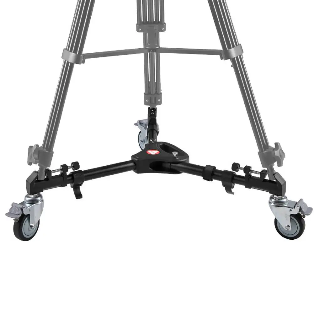 Universal Camera Tripod Dolly Stand with Foldable Base and 3 Wheels VX-600