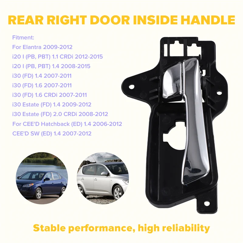 

For Hyundai Elantra I30 I20 I Kia CEE' D Rear Right Door Inside Handle 83620-2L010 Interior Door Pull Car Parts LHD