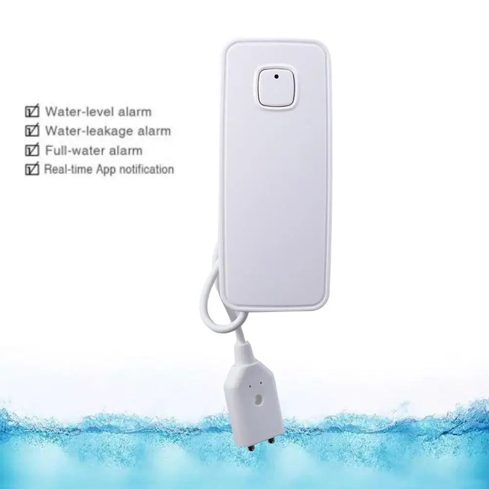 Remote Monitor Overflow Level Water Leak Sensor Wifi Sound Alarm Water Alarm Smart Tuya Water Detector Security System