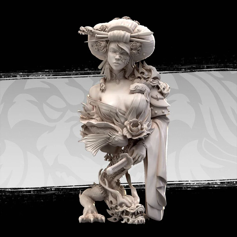 

1/9 Resin Half-length portrait Model Figure Kits GK , Fantasy，Unassembled And Unpainted,gk