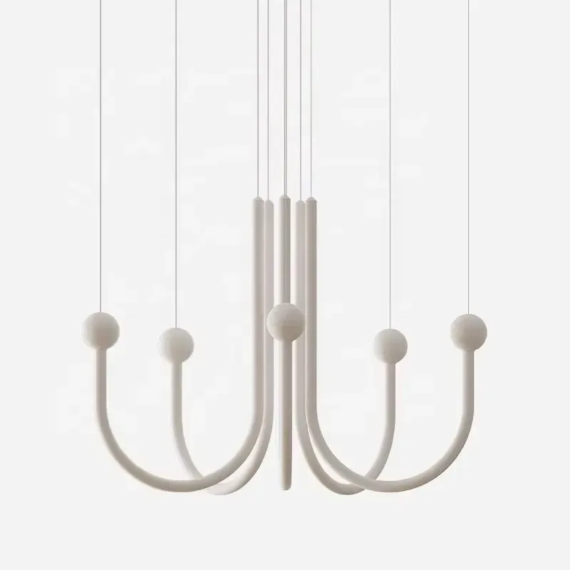 Cream Style Chandelier Retro Modern Minimalist Art Creative Personality Living Room Medium Hanging Light Fixture