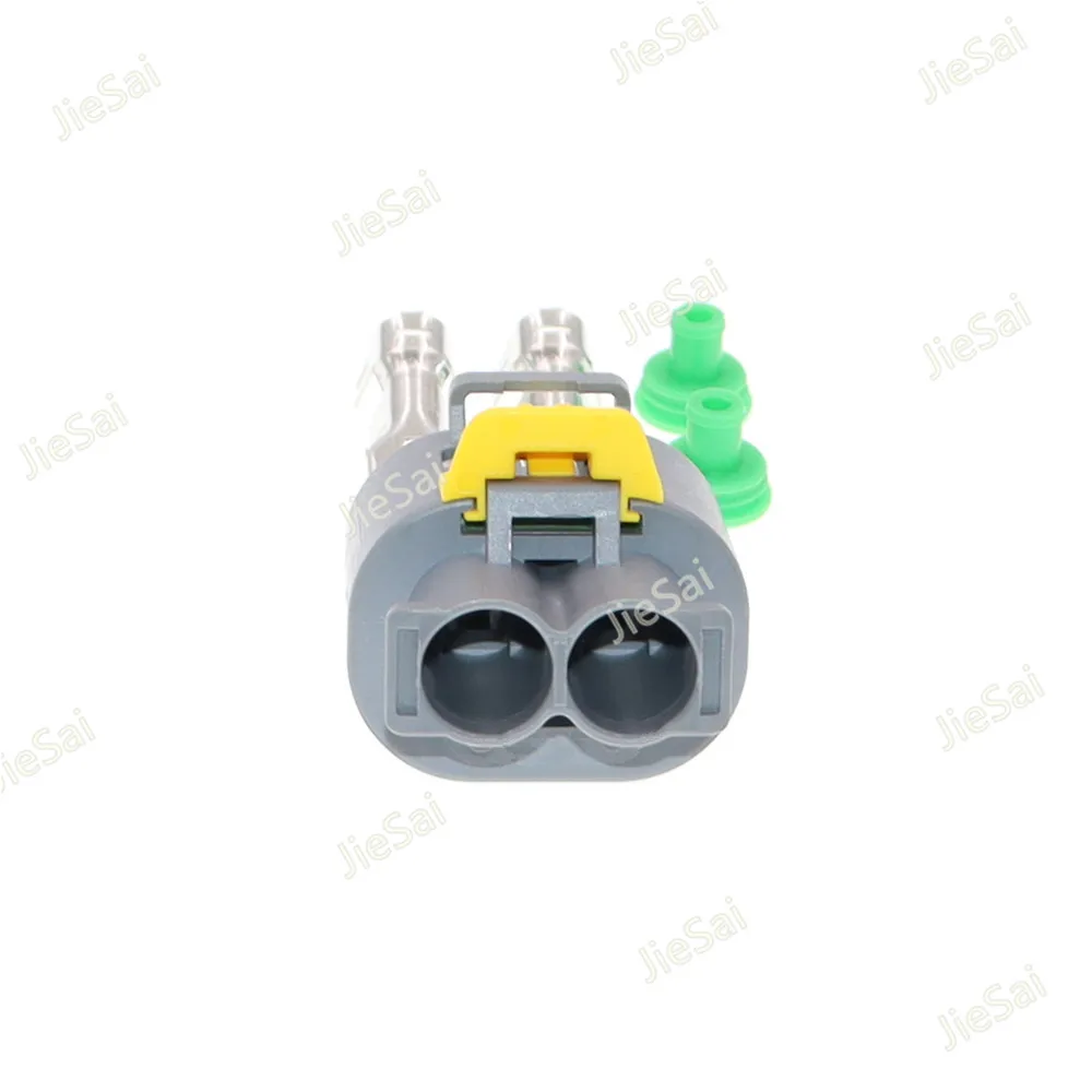 2 Pin Auto Radiator Electronic Cooling Fan Cable Harness Waterproof Connector For Citroen 1544317-3