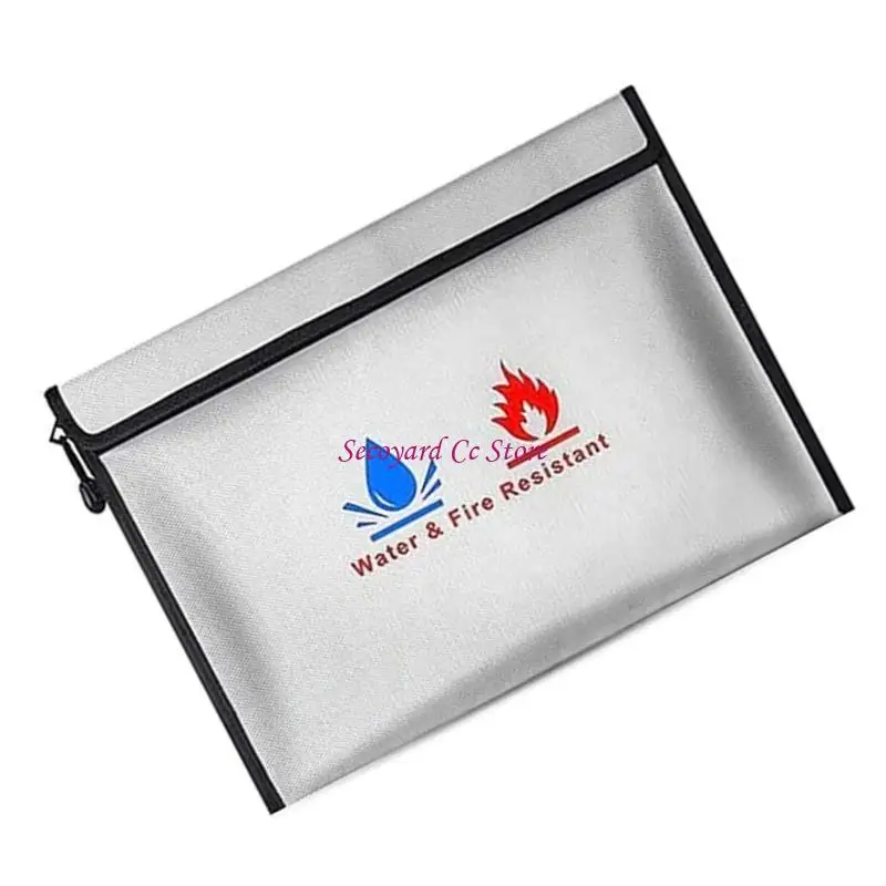 N3UC Fireproof Waterproof Money Bag Document Bag for Valuables Cash Jewelry File