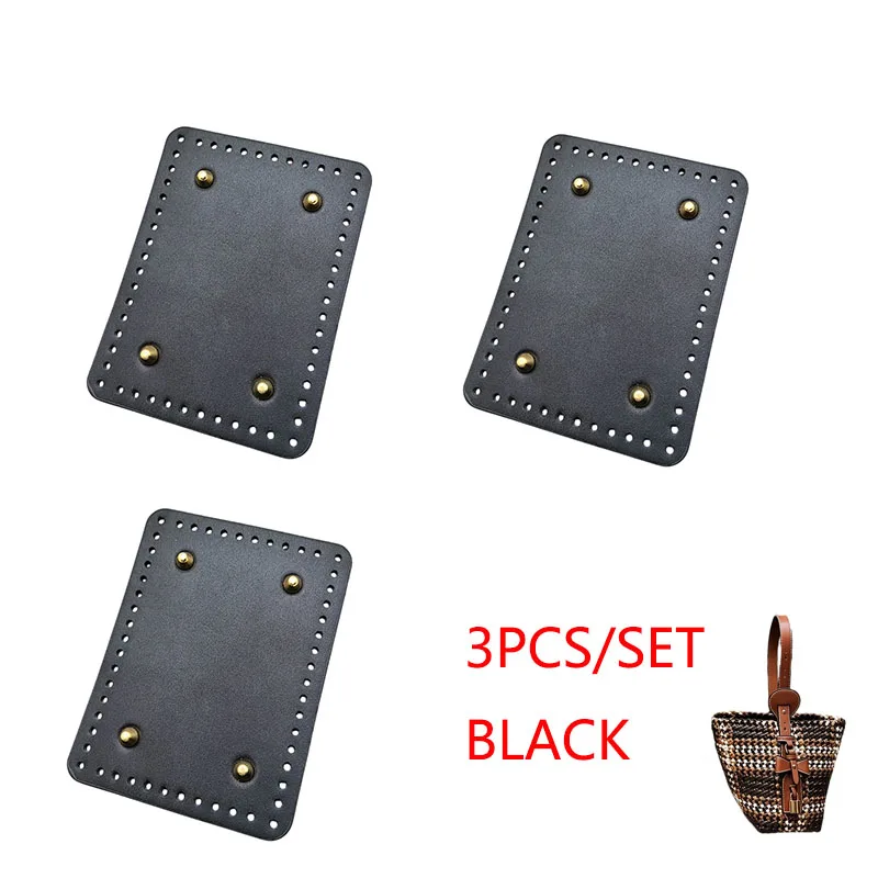 3-Piece DIY Woven Bag Making Kit: Base Panels for Vegetable Baskets, Bucket Bags, Pu Bags, Straw Bags, and Leather Base Panels. Suitable for DIY Craft Enthusiasts and Beginners to Practice