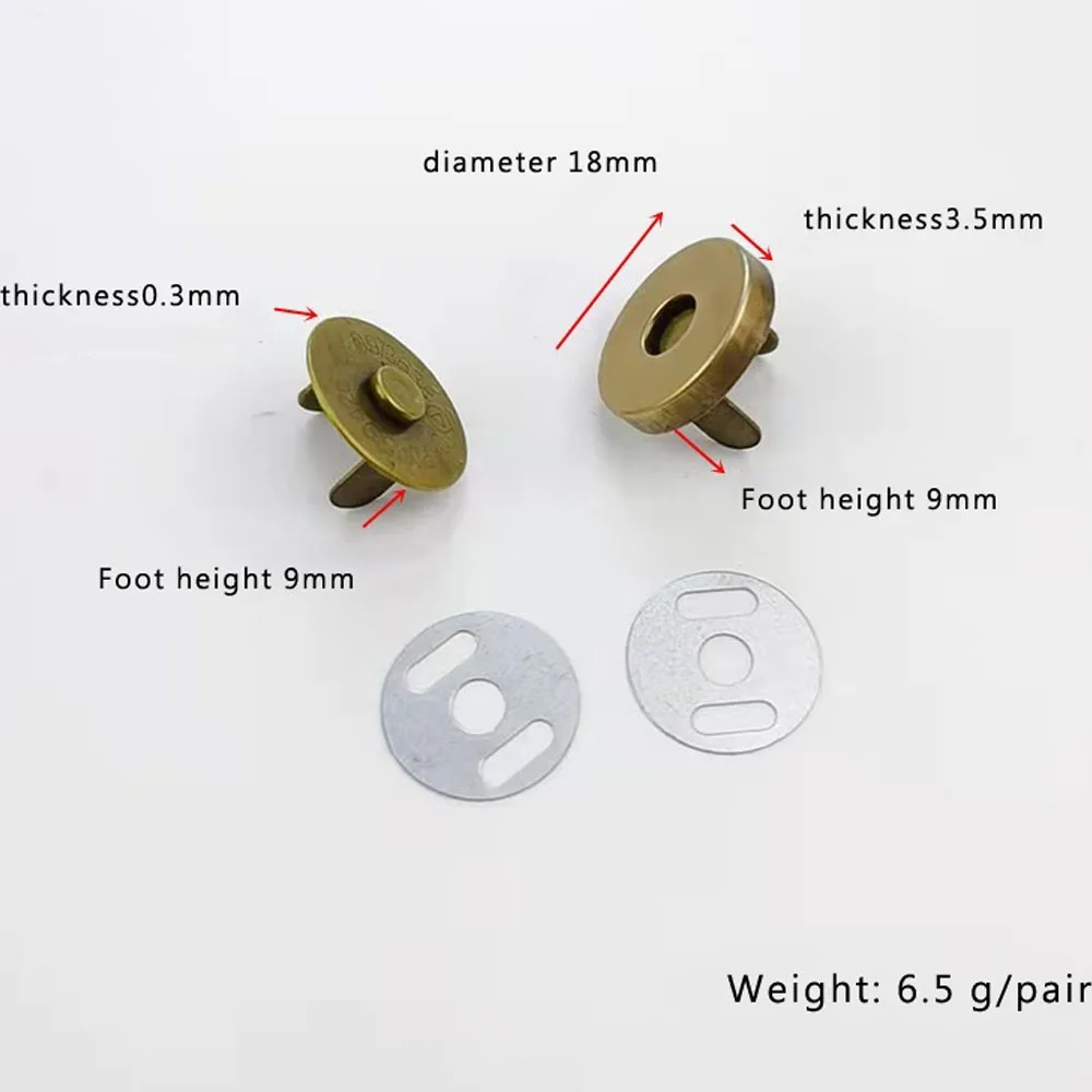 10 set/pacco Strong Magnetic Snap Fasteners fermagli bottoni per borsa portafoglio accessori fai da te 14mm/18mm