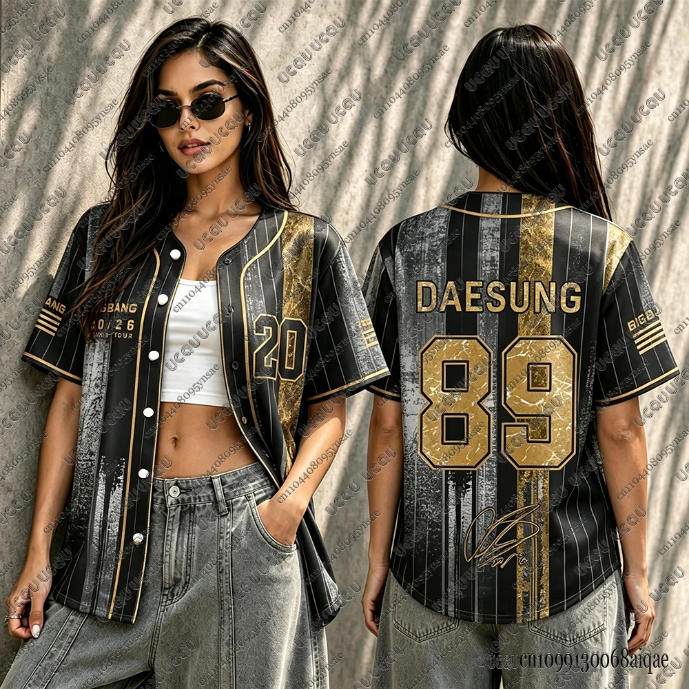 Koreanische Kpop 2026 World Tour Baseball-Trikots für Frauen Big Bang 20. Jubiläum Mesh-Sport-Baseball-Trikots Y2K Konzert-Trikot – Detail 14
