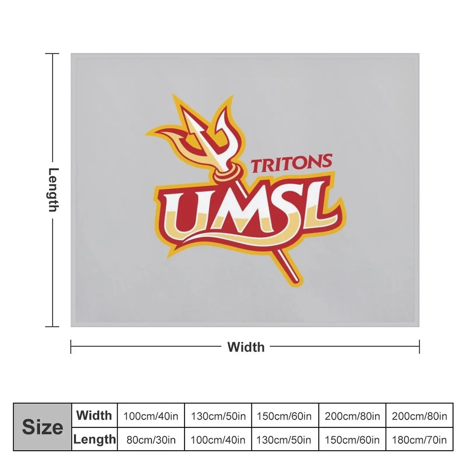 UMSL of Tritons Throw Blanket Shaggy Polar Softest Blankets